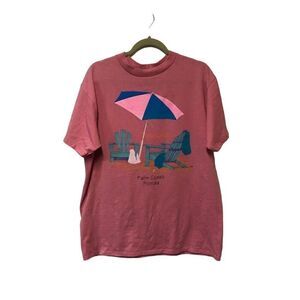 Sunshine Apparel Vintage Single Stitch Palm Coast Florida T Shirt Size Extra Lar